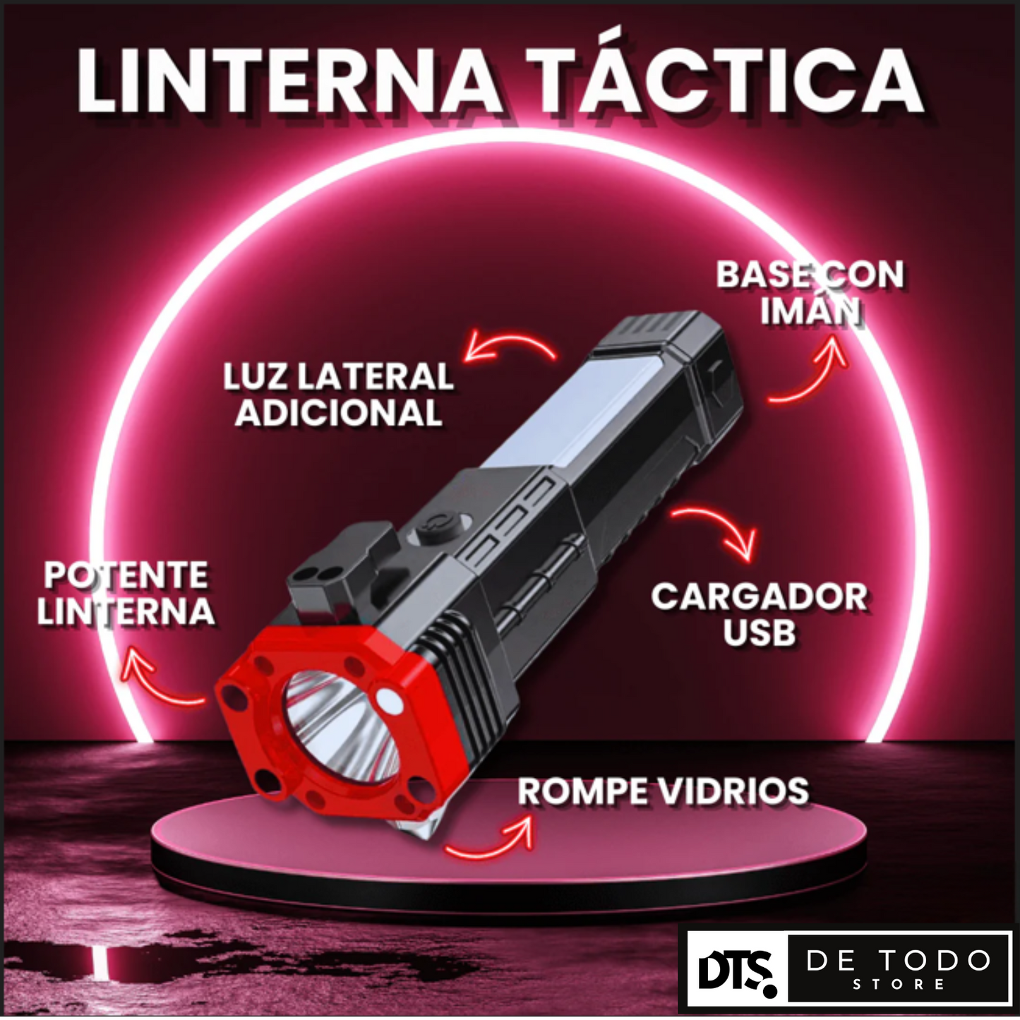 Linterna 4 en 1 | Protección y Seguridad al Alcance de Tu Mano